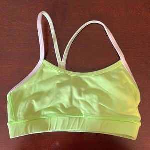 Lulu lemon size 4 neon green sports bra